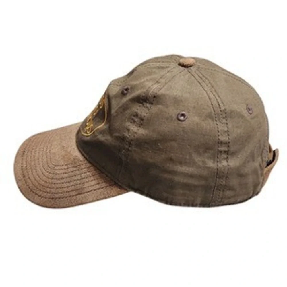 Bass Pro‎ Shops Men Olive Green Tan Two Tone Adjustable Fishing Logo Dad Hat
